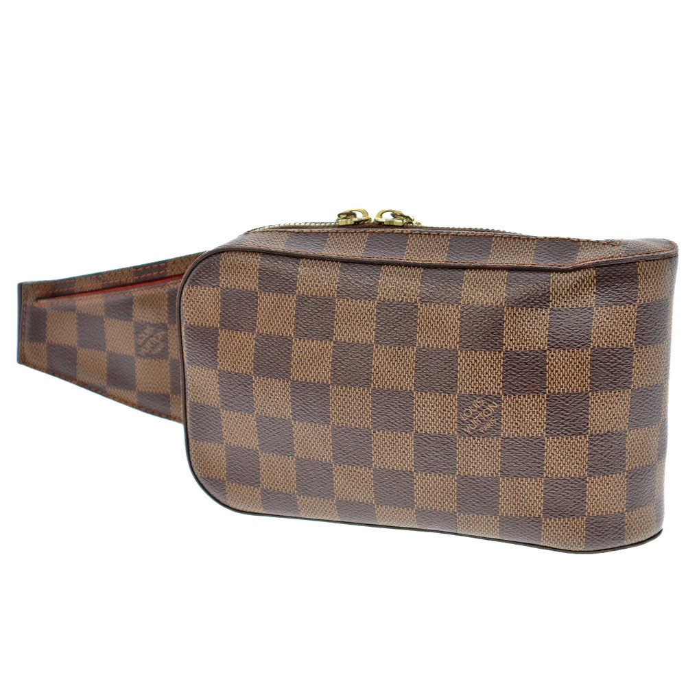 LOUIS VUITTON Geronimos Damier Ebene Brown Canvas Brown Body Bag Waist Sporty